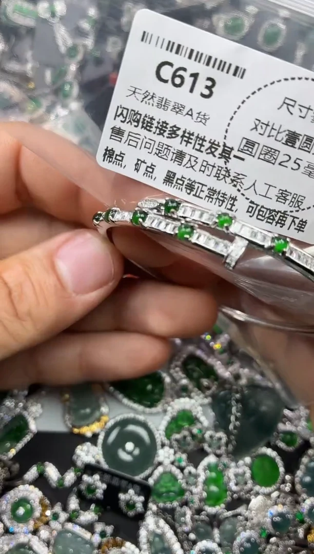 颈饰未镶嵌翡翠C613手镯