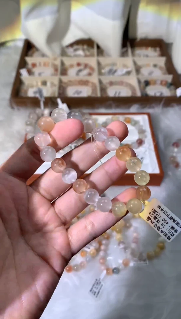 银S925镶嵌手链烟晶29号链接 卡9咪+