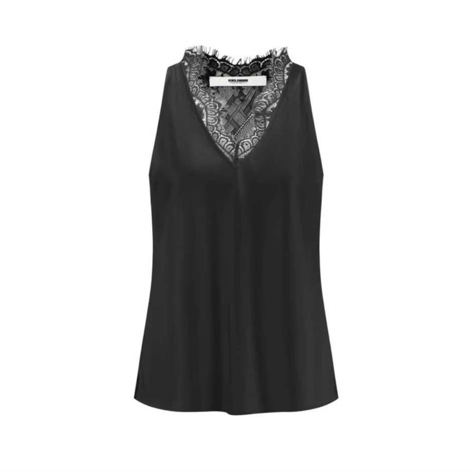 【张羽推荐】ELVIS.CHEUNG蒋云 25春夏新品蕾丝挂脖背心