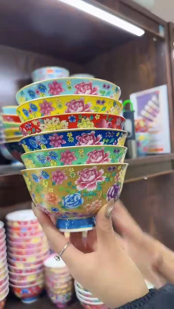 【闪购商品】瓷片5英寸饭碗6个景德镇陶瓷【秦坊】