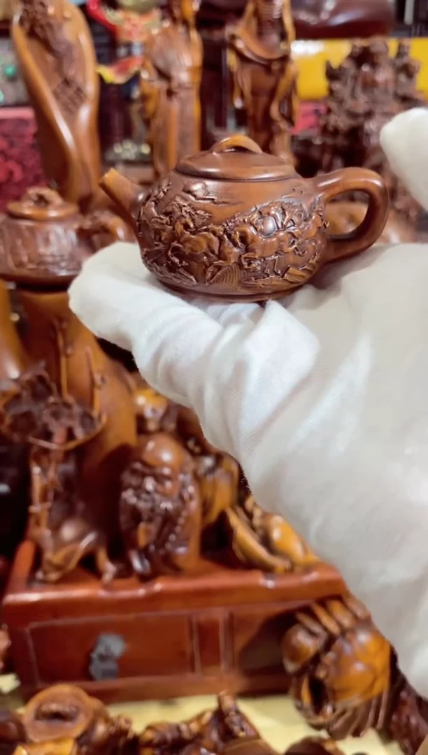 小叶黄杨小件八骏壶