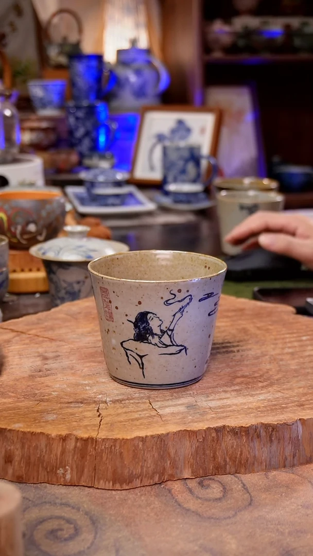 杯子美人手工手绘手工手绘