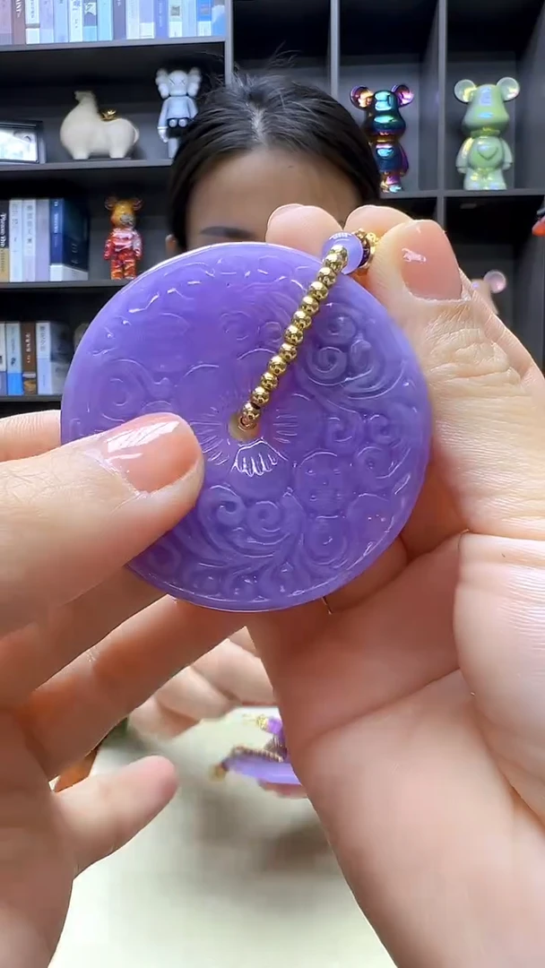 高货紫色diy劲饰平安扣