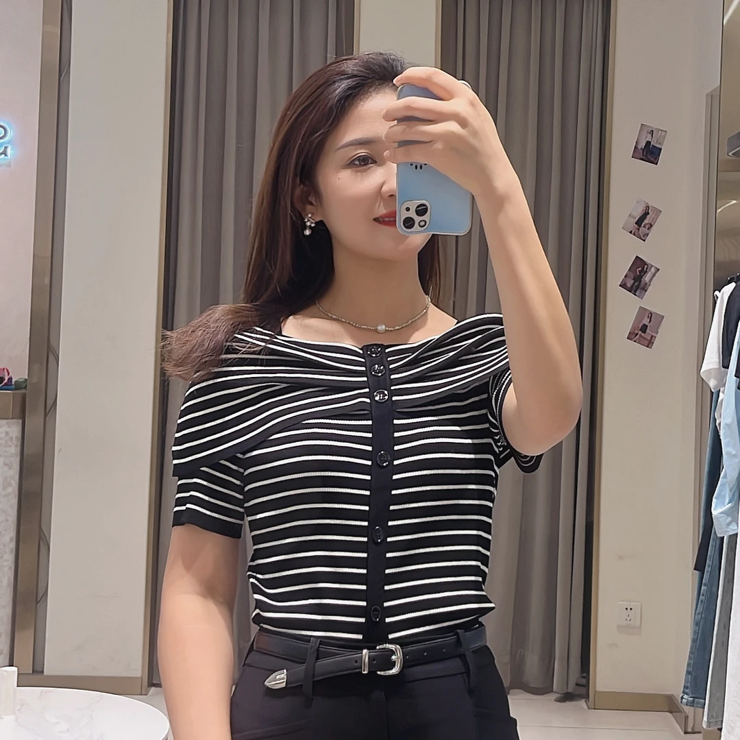 2025年TH品牌条纹针织衫E042523179