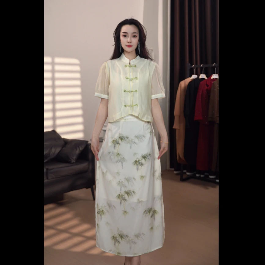 T418-时尚百搭潮流中国风气质套装女装