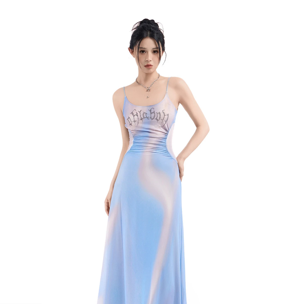 ITIBxOHLABOY设计师款吊带长裙烫钻收腰显瘦连衣裙IBE2LLOHL0261