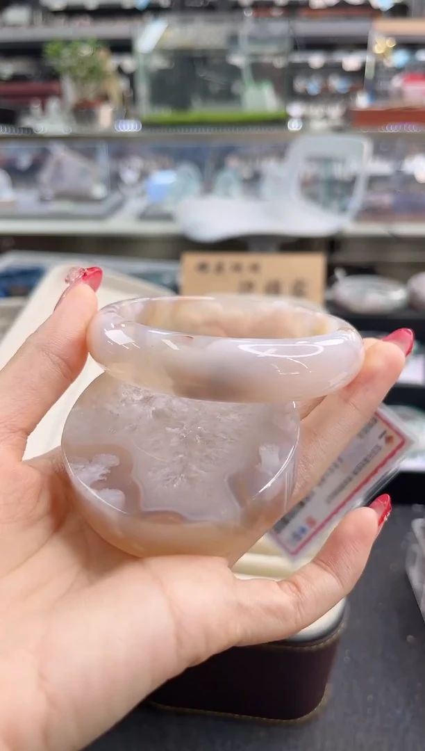 未镶嵌手镯石英质玉61圈口 （赠品镯心）3889125