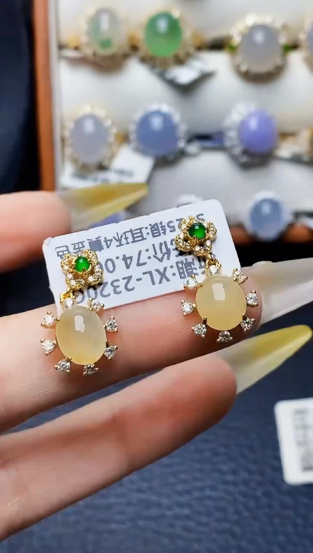 银S925镶嵌戒指翡翠7028