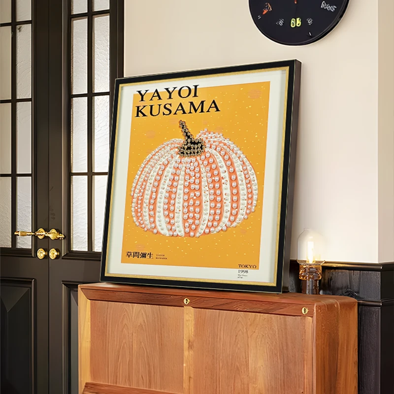多巴胺装饰画小众艺术餐厅卧室波普风玄关客厅餐厅挂画南瓜8080
