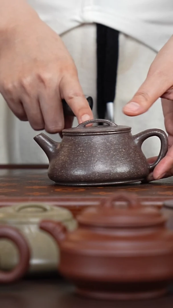 茶壶紫砂16目粗砂天青瓦瓢