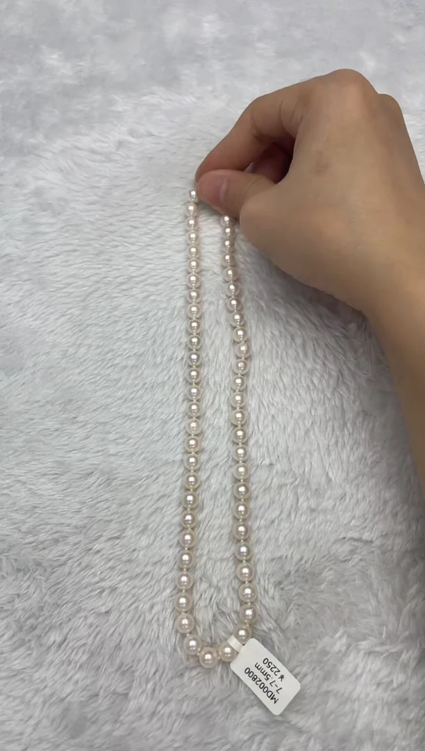 项链银S925镶嵌海水珍珠AK7-7.5mm