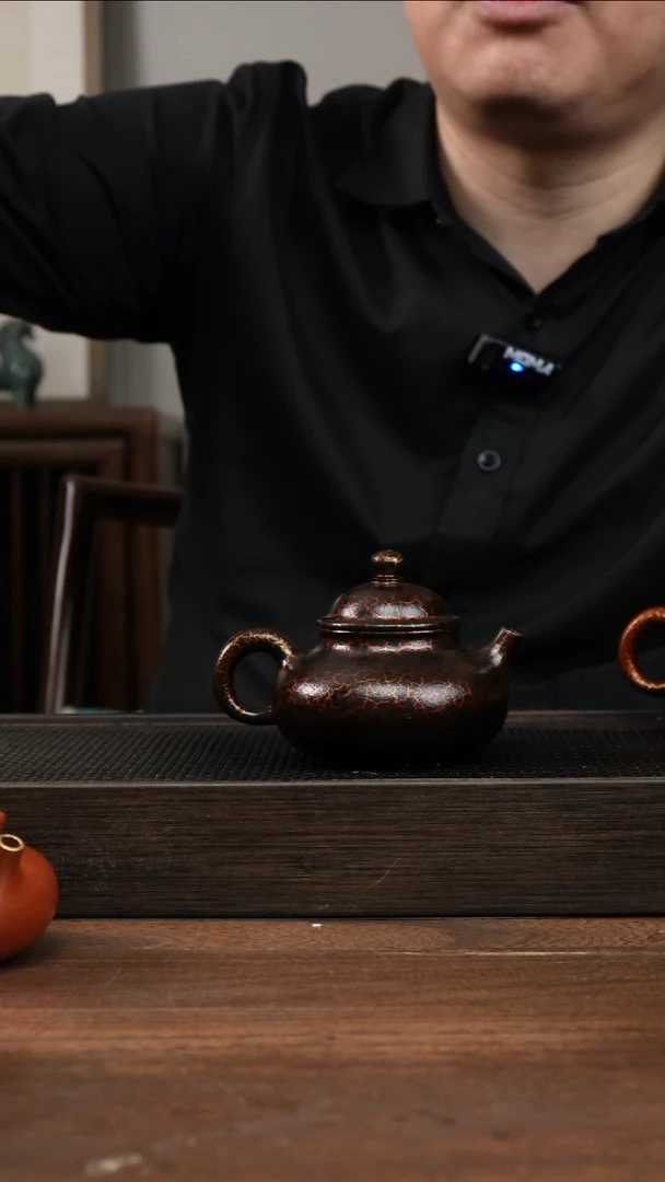 茶杯紫砂大***突贝壳烧容天     200CC  （深豹纹 ）