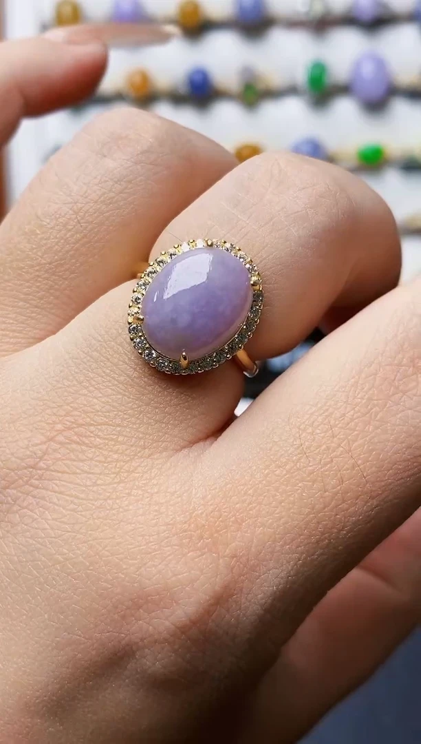 银S925镶嵌戒指翡翠1200