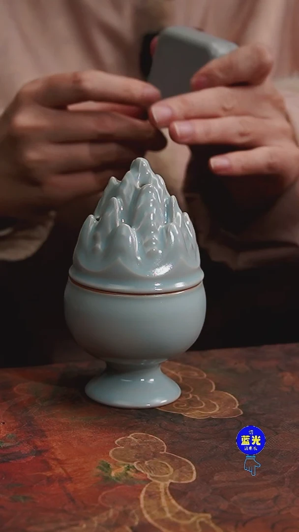 摆件瓷精品清凉寺原矿釉高景博山炉