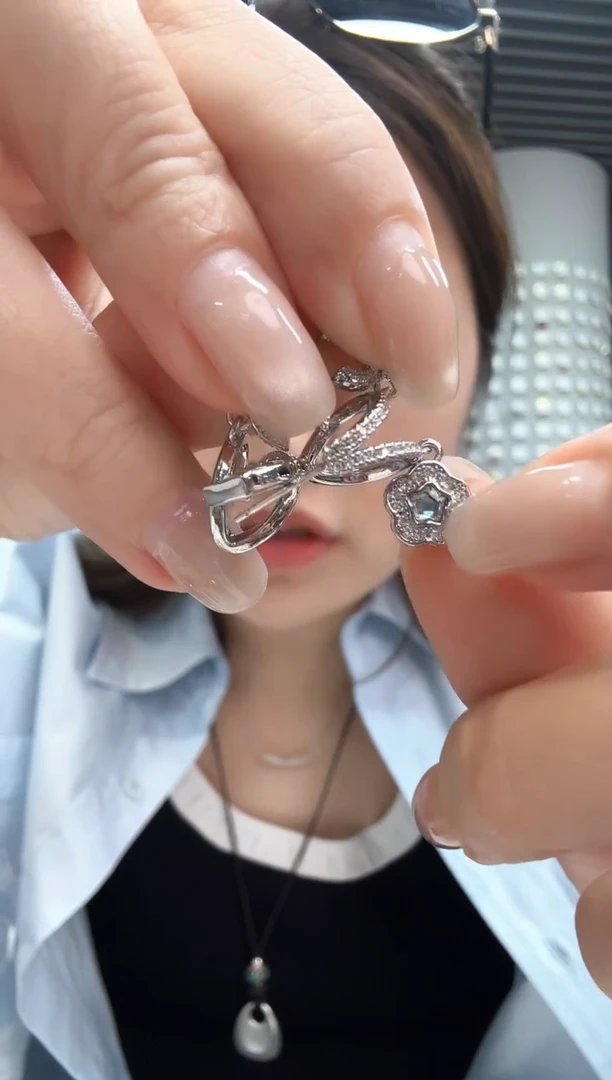 铜合金合成立方氧化锆925银ED171090101