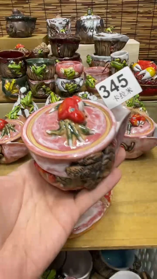 ?****窟345精美粗陶手工柴烧