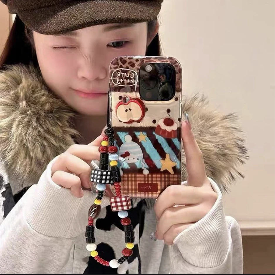 甜品女孩适用苹果iphone小米15/14/13pro防摔vivo华为oppo手机壳