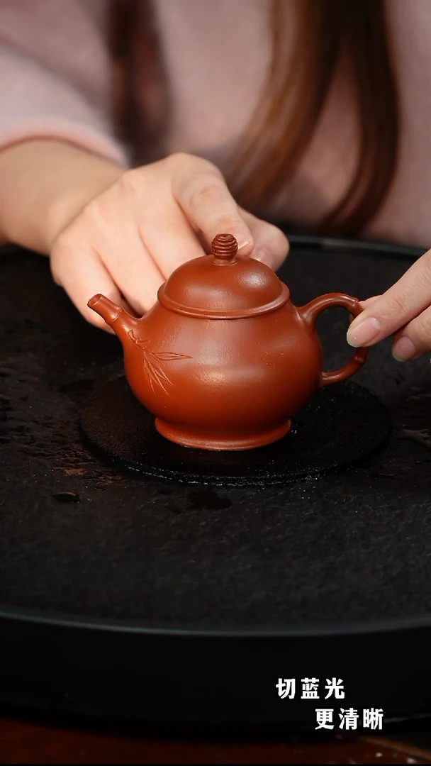 茶壶紫砂惠慧 步步高升59  孟臣朱泥 140毫升