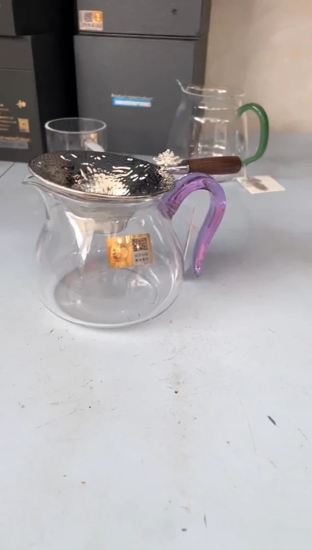 禾器/晶悦茶海/浅紫+合金茶漏