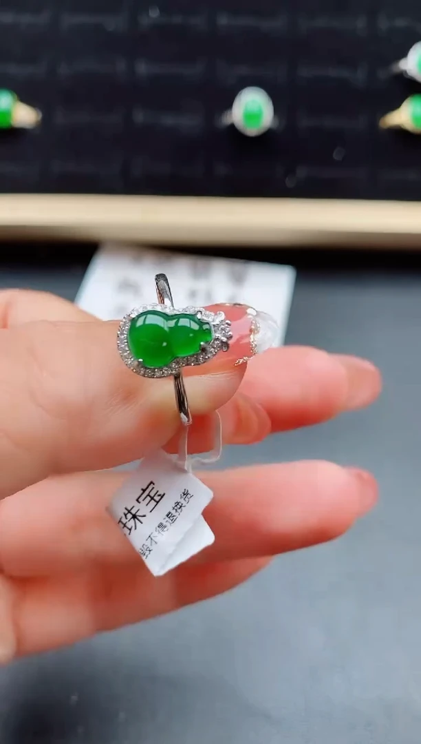 【闪购商品】翡翠戒指银S925镶嵌05800
