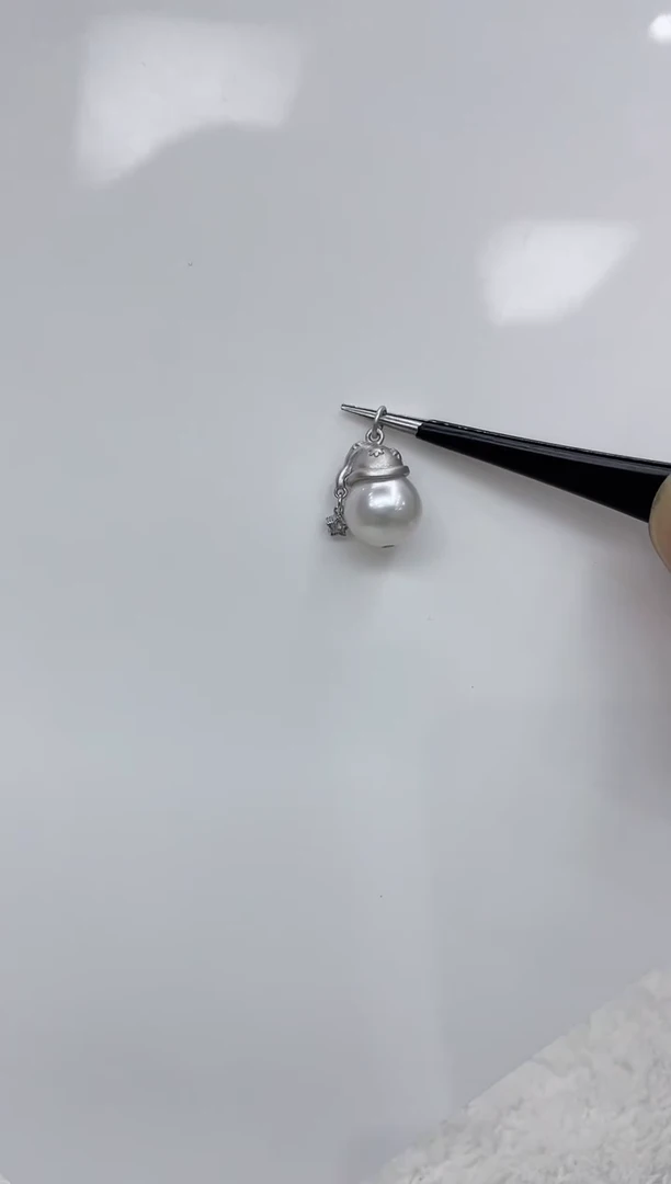【闪购商品】海水珍珠吊坠(不含链)银S925镶嵌海水珍珠吊坠