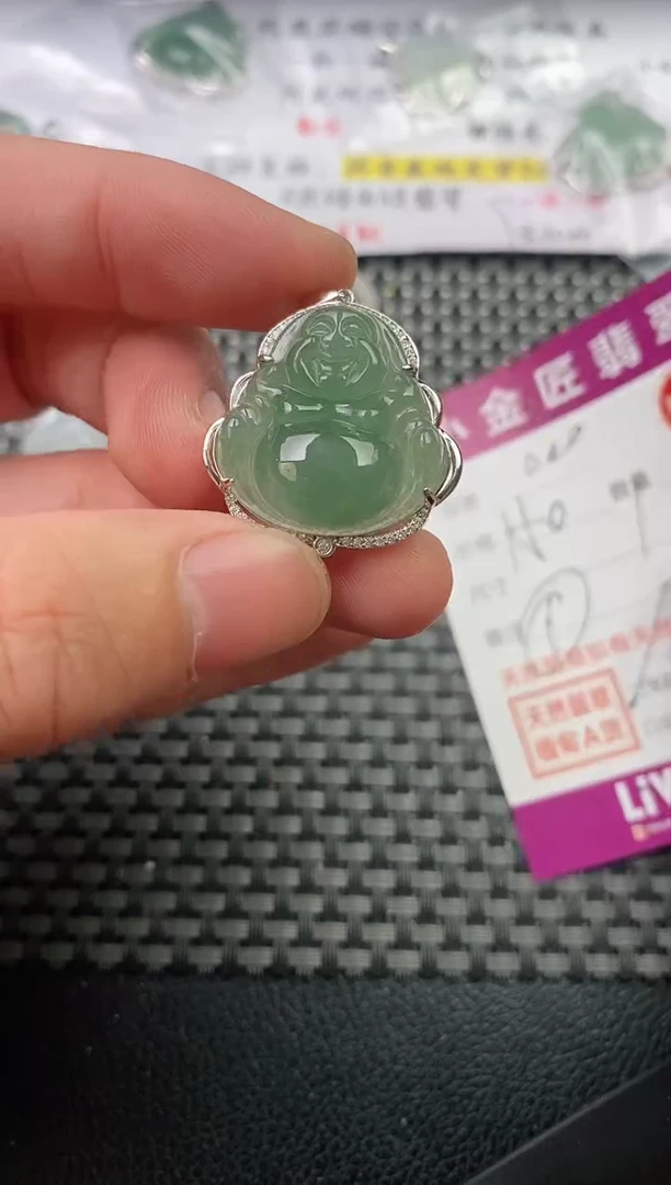 翡翠银S925镶嵌颈饰·