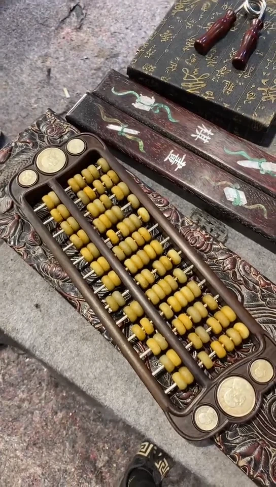 木算盘..老货....老檀木..白