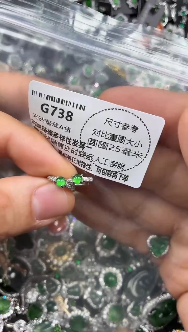 颈饰未镶嵌翡翠G738耳扣