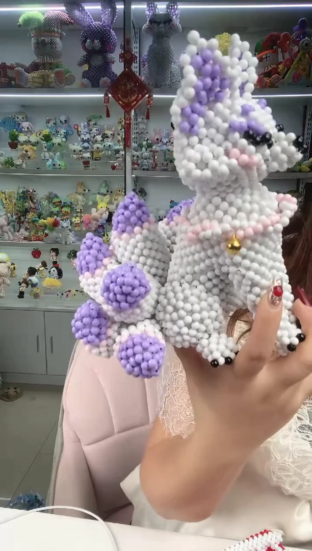 玻璃0288卡6马贝彩九尾狐材料包1套大红