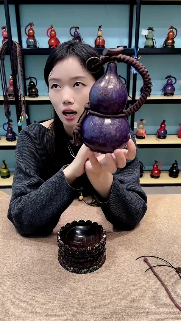 大漆工艺品大漆螺钿酒葫芦