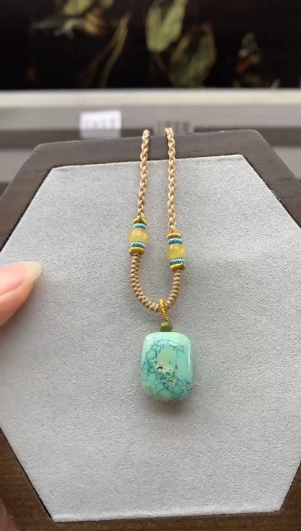 未镶嵌绿松石锁骨链Q138