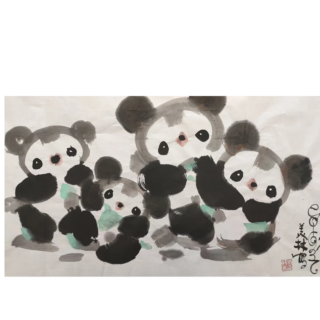 韩美林猫画芯100/50