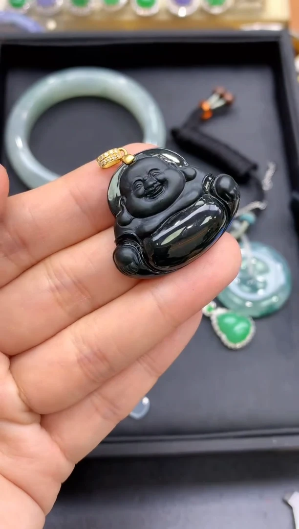 颈饰18K金镶嵌翡翠471-中国好珍宝