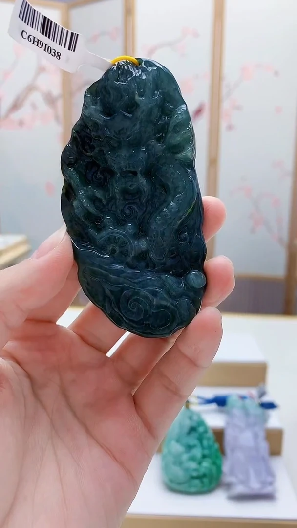 未镶嵌定制翡翠4812lr-毛货挂件83