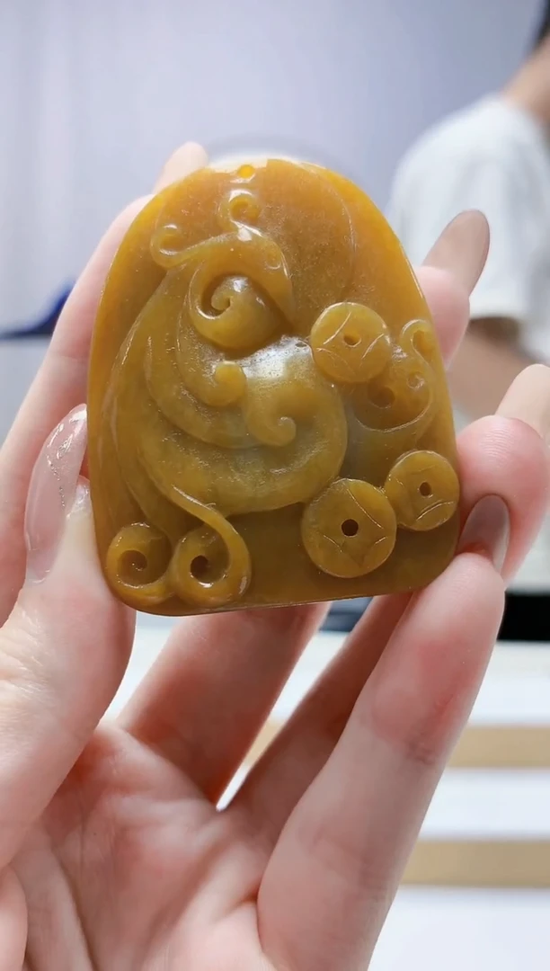 未镶嵌定制翡翠4917jw-毛货挂件90