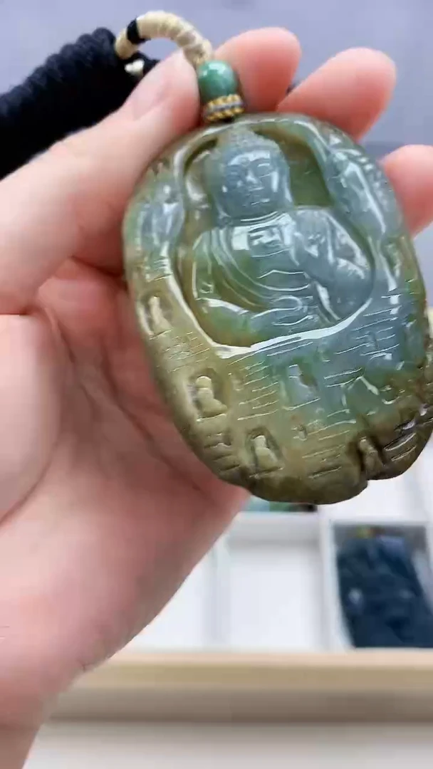 未镶嵌定制翡翠5028lr-毛货挂件57