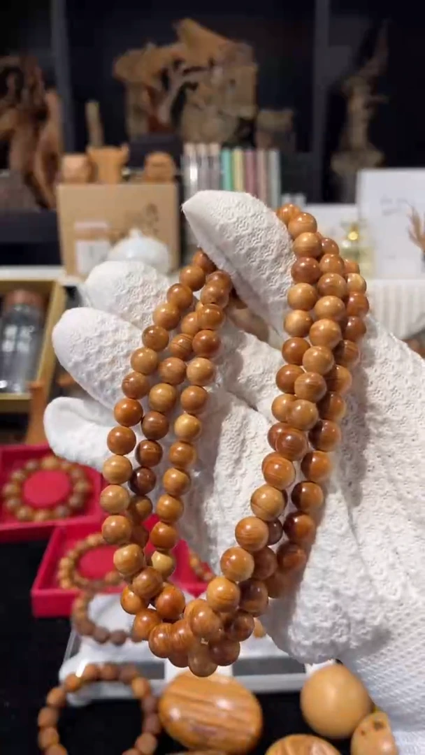 崖柏0.8圆珠多圈红油太行崖柏陈化料