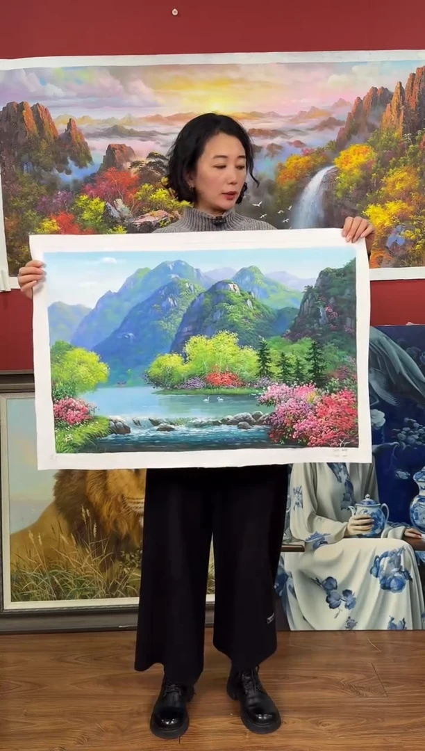 油画【26号】约50*70cm丨朝鲜原创纯手绘孤品油画丨顺丰包邮