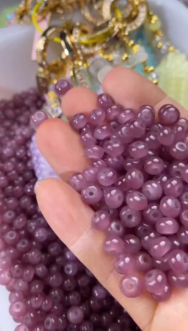 玻璃2523卡6算盘珠乌梅子酱150颗