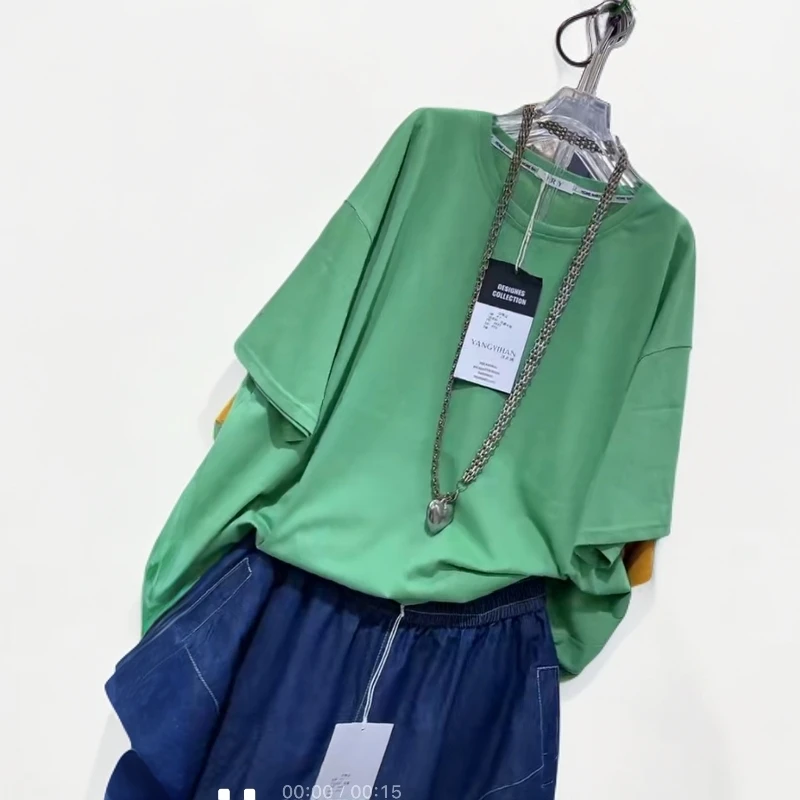 男女5色净版潮牌薄款休闲体恤