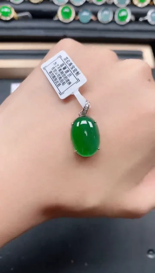 翡翠戒指银S925镶嵌111111