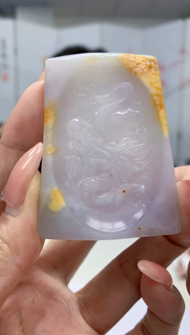 【闪购商品】定制翡翠未镶嵌4917MM-毛货挂件28