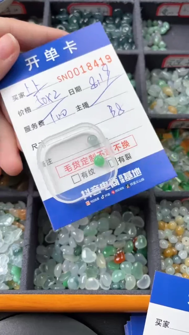翡翠未镶嵌颈饰上**签00018419