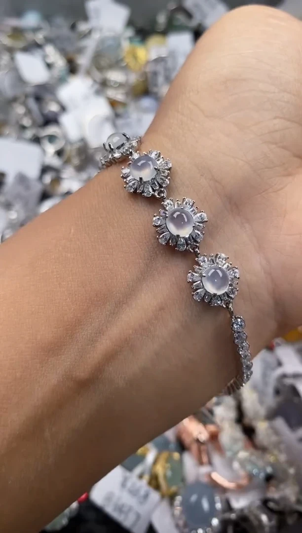 银S925镶嵌戒指翡翠222---9