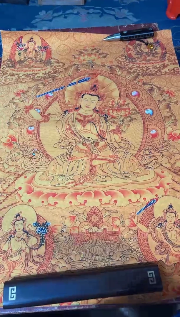 卷轴画龙妹的唐卡tk16