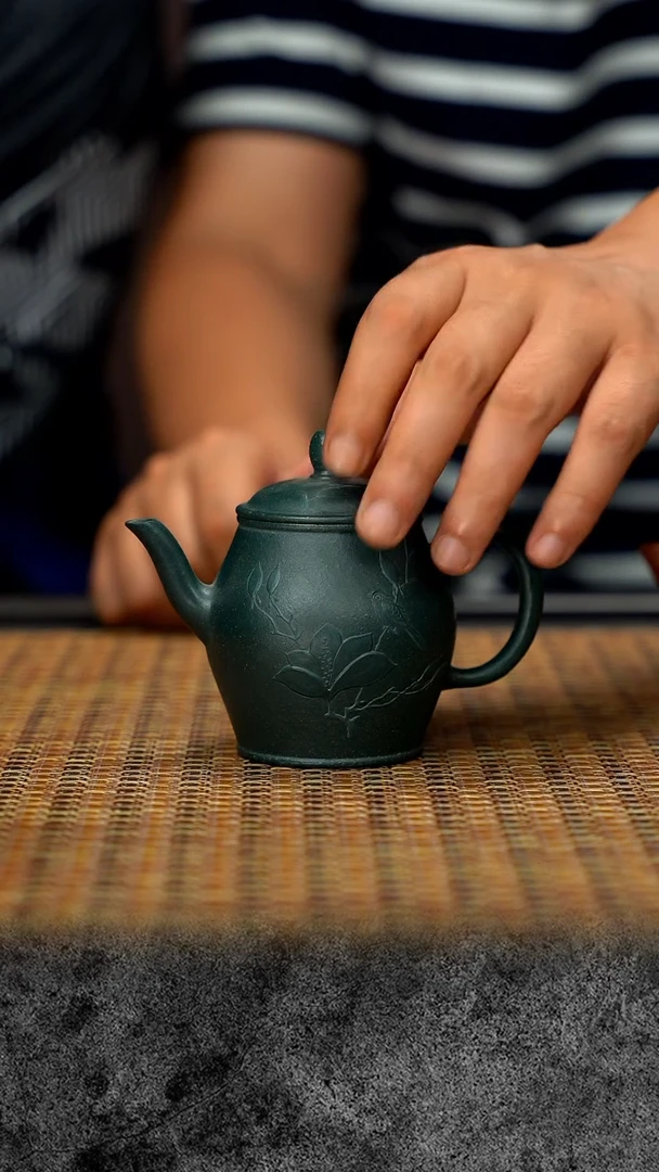 茶壶紫砂紫砂茶壶 雪花青