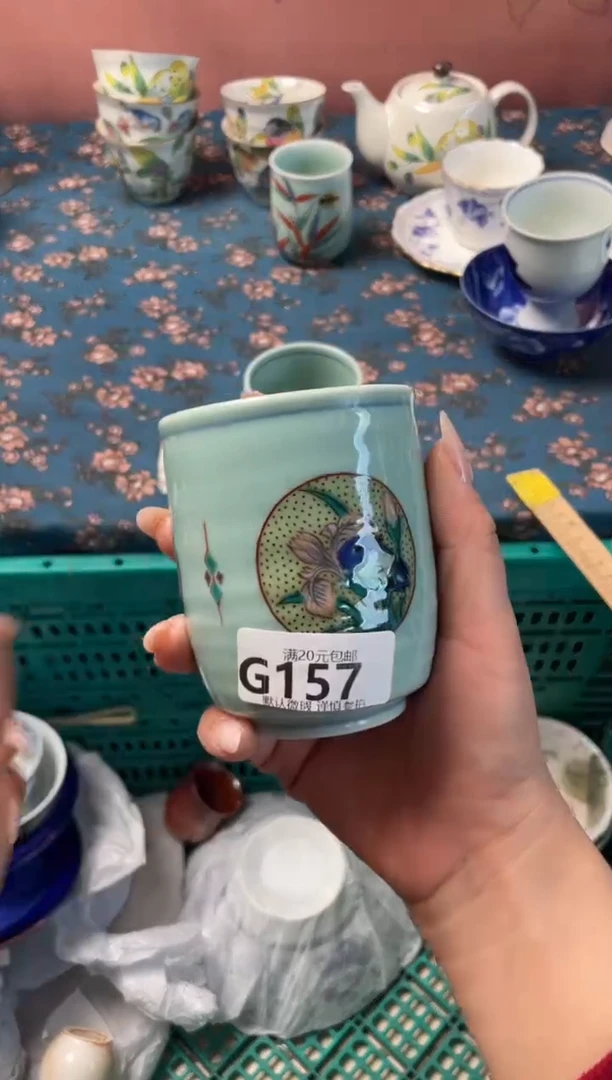 瓷片蓝*瓷器瓷器G157