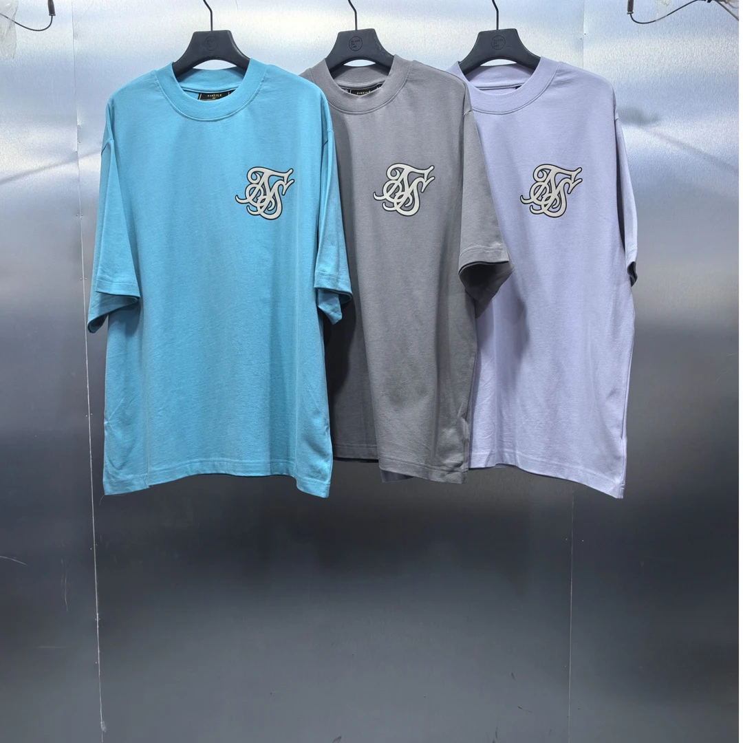 V07-71221-SIK夏季正面潮流印花时尚圆领半袖