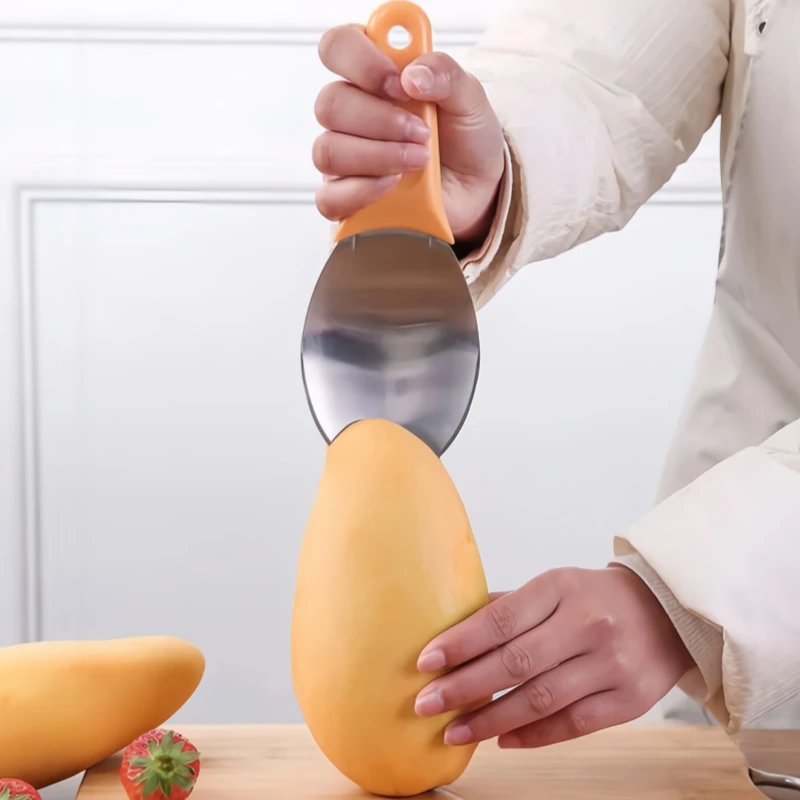 芒果切丁好物不锈钢开水果分割挖粒模具吃西瓜勺牛油果切块专用刀