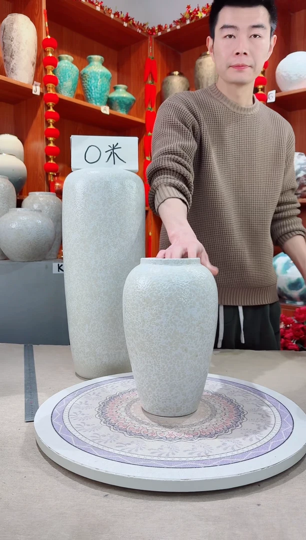 【闪购商品】瓶陶瓷花瓶 无花 微瑕月光白中号